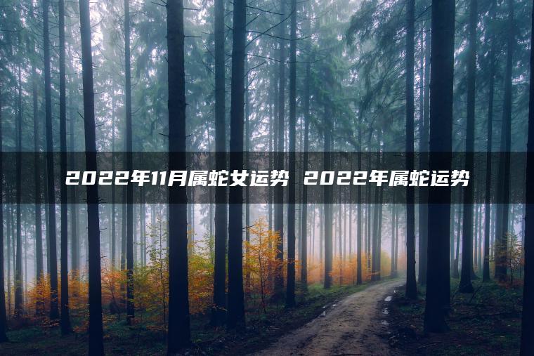 2022年11月属蛇女运势 2022年属蛇运势