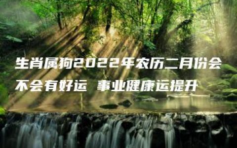 生肖属狗2022年农历二月份会不会有好运 事业健康运提升