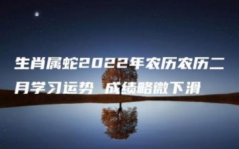 生肖属蛇2022年农历农历二月学习运势 成绩略微下滑