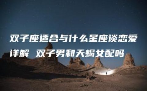 双子座适合与什么星座谈恋爱详解 双子男和天蝎女配吗