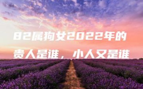 82属狗女2022年的贵人是谁，小人又是谁