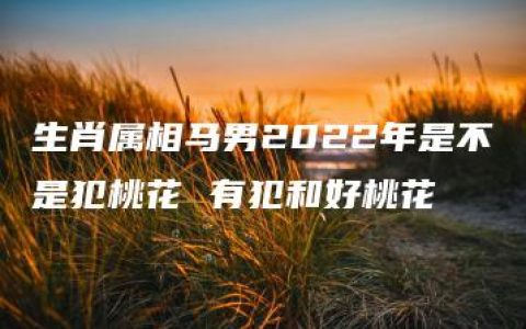 生肖属相马男2022年是不是犯桃花 有犯和好桃花