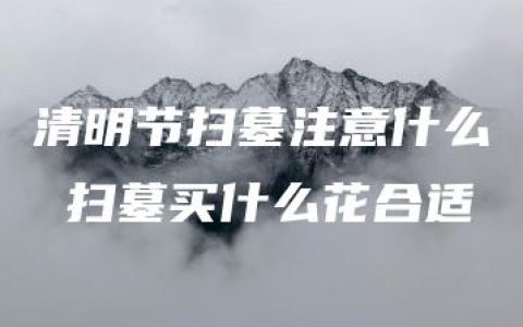 清明节扫墓注意什么 扫墓买什么花合适