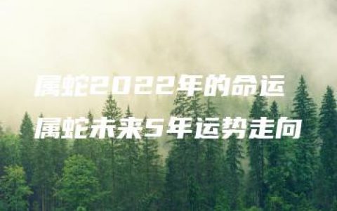 属蛇2022年的命运 属蛇未来5年运势走向