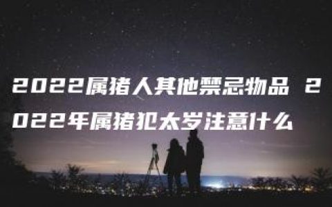 2022属猪人其他禁忌物品 2022年属猪犯太岁注意什么