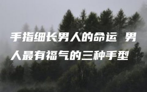 手指细长男人的命运 男人最有福气的三种手型