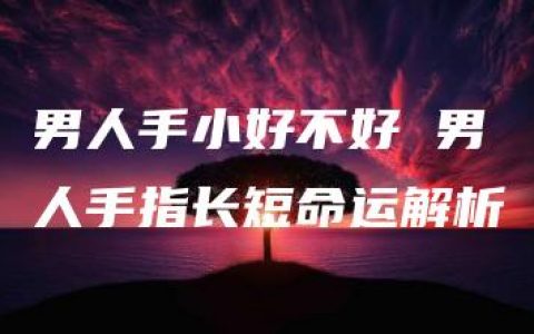 男人手小好不好 男人手指长短命运解析