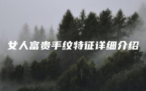 女人富贵手纹特征详细介绍