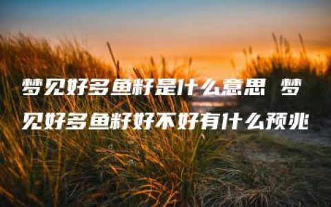 梦见好多鱼籽是什么意思 梦见好多鱼籽好不好有什么预兆