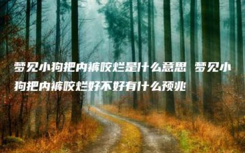 梦见小狗把内裤咬烂是什么意思 梦见小狗把内裤咬烂好不好有什么预兆