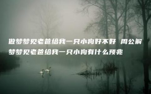 做梦梦见老爸给我一只小狗好不好 周公解梦梦见老爸给我一只小狗有什么预兆