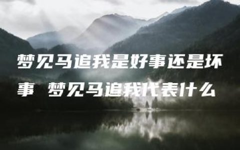 梦见马追我是好事还是坏事 梦见马追我代表什么