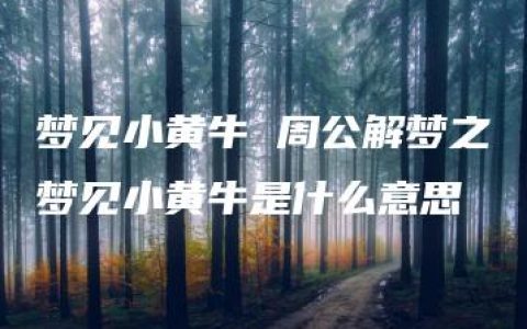 梦见小黄牛 周公解梦之梦见小黄牛是什么意思