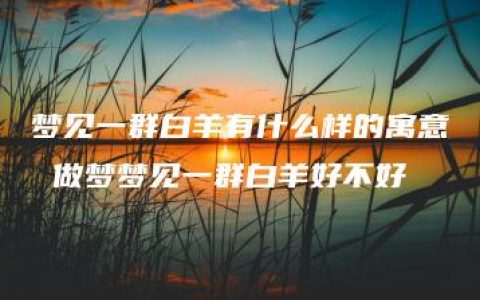 梦见一群白羊有什么样的寓意 做梦梦见一群白羊好不好