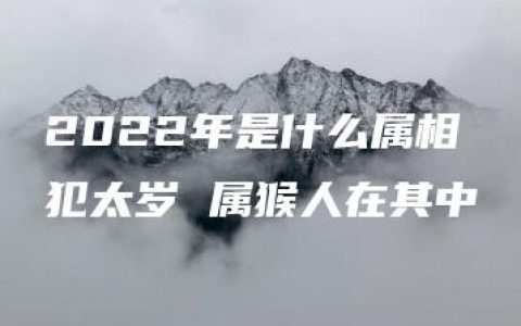 2022年是什么属相犯太岁 属猴人在其中