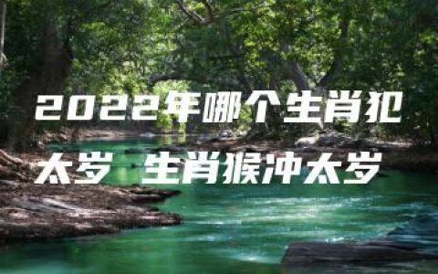 2022年哪个生肖犯太岁 生肖猴冲太岁