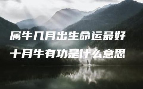 属牛几月出生命运最好 十月牛有功是什么意思