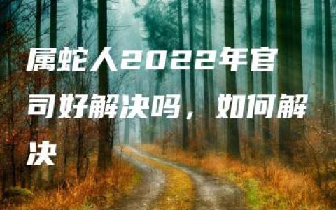 属蛇人2022年官司好解决吗，如何解决