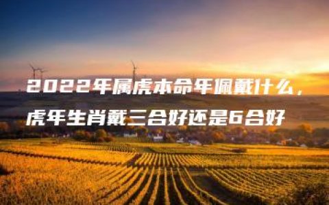 2022年属虎本命年佩戴什么，虎年生肖戴三合好还是6合好