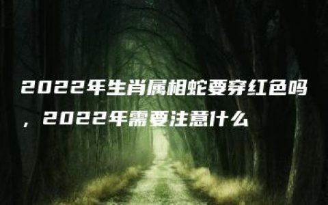 2022年生肖属相蛇要穿红色吗，2022年需要注意什么