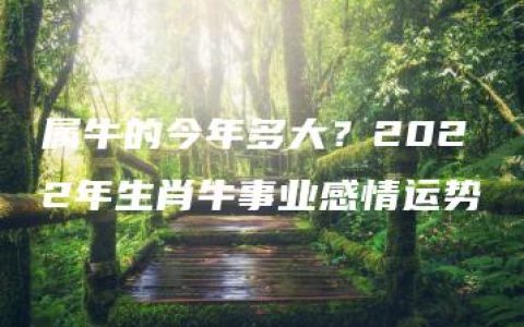 属牛的今年多大？2022年生肖牛事业感情运势