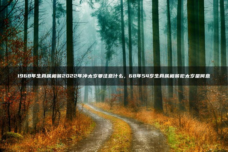 1968年生肖属相猴2022年冲太岁要注意什么，68年54岁生肖属相猴犯太岁是何意