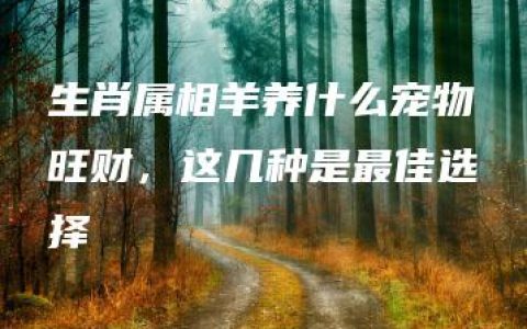 生肖属相羊养什么宠物旺财，这几种是最佳选择