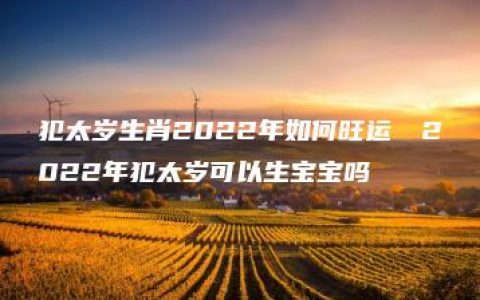 犯太岁生肖2022年如何旺运  2022年犯太岁可以生宝宝吗