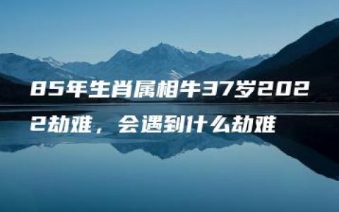 85年生肖属相牛37岁2022劫难，会遇到什么劫难