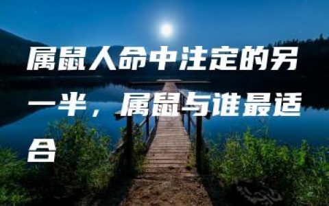 属鼠人命中注定的另一半，属鼠与谁最适合