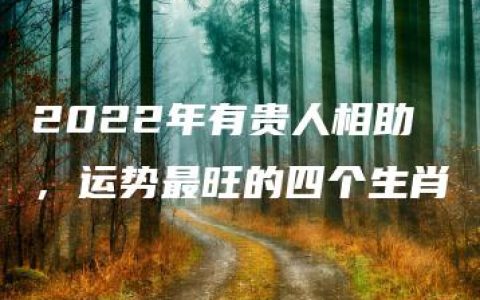 2022年有贵人相助，运势最旺的四个生肖