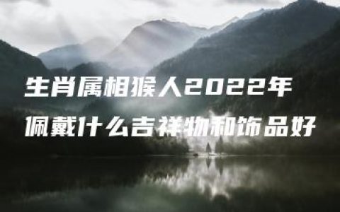 生肖属相猴人2022年佩戴什么吉祥物和饰品好