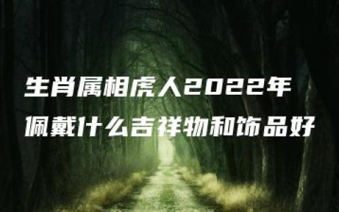 生肖属相虎人2022年佩戴什么吉祥物和饰品好