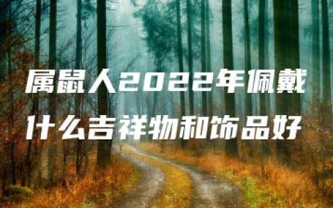 属鼠人2022年佩戴什么吉祥物和饰品好