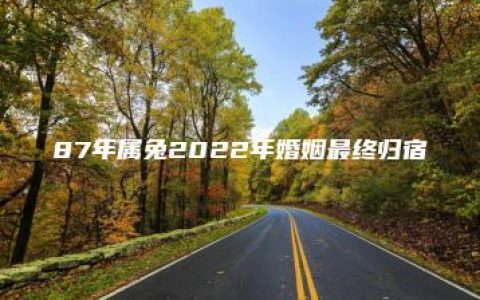 87年属兔2022年婚姻最终归宿