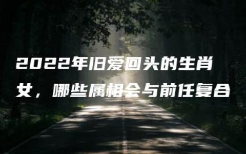 2022年旧爱回头的生肖女，哪些属相会与前任复合