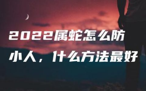 2022属蛇怎么防小人，什么方法最好