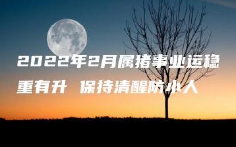 2022年2月属猪事业运稳重有升 保持清醒防小人