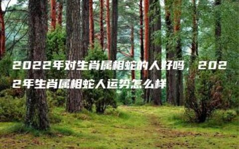 2022年对生肖属相蛇的人好吗，2022年生肖属相蛇人运势怎么样