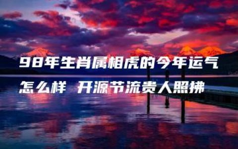 98年生肖属相虎的今年运气怎么样 开源节流贵人照拂