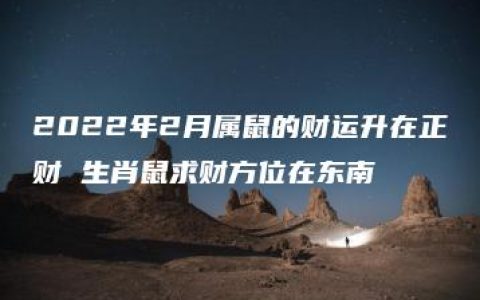 2022年2月属鼠的财运升在正财 生肖鼠求财方位在东南