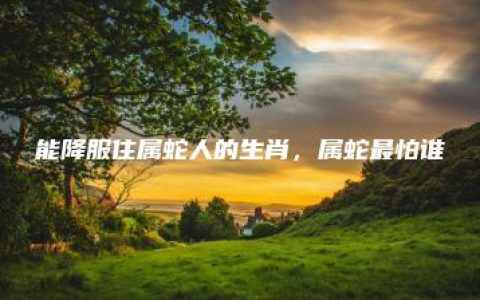 能降服住属蛇人的生肖，属蛇最怕谁