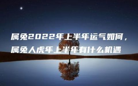 属兔2022年上半年运气如何，属兔人虎年上半年有什么机遇