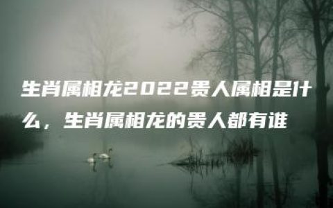 生肖属相龙2022贵人属相是什么，生肖属相龙的贵人都有谁