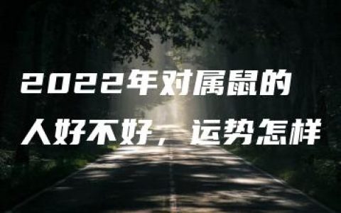 2022年对属鼠的人好不好，运势怎样