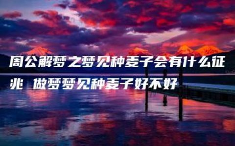 周公解梦之梦见种麦子会有什么征兆 做梦梦见种麦子好不好