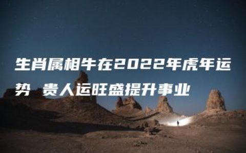 生肖属相牛在2022年虎年运势 贵人运旺盛提升事业