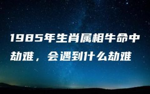 1985年生肖属相牛命中劫难，会遇到什么劫难