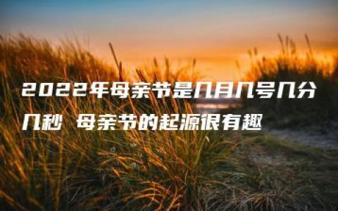 2022年母亲节是几月几号几分几秒 母亲节的起源很有趣