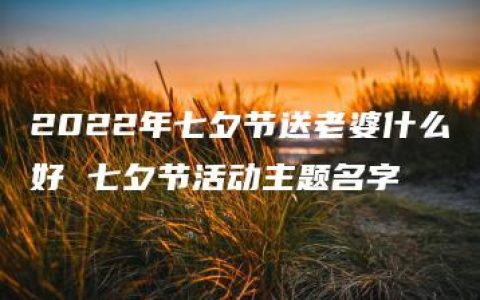 2022年七夕节送老婆什么好 七夕节活动主题名字